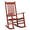 Wine Red, variant on PINDEE Wooden Oversized Porch Rocker Chair with High Back and Armrest, All Weather Slatted Rocker for Backyard, Garden, 400 lbs Support,White