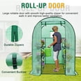 thumbnail image 4 of EAGLE PEAK Mini Walk In 3-Tier 8-Shelf Walk-In Gardening Planting Greenhouse with Roll-up Zipper Door, Mesh Side Windows, Green, 4 of 9