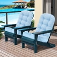 thumbnail image 2 of INTER HUT 49.1 x 19.6 in Patio High Back Cushions (Set of 2), Adirondack Cushion Rocking Chair Cushions or Outdoor Furniture, Light Blue, 2 of 8