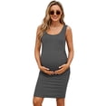 thumbnail image 3 of Women's Maternity Tank Dresses Sleeveless Pregnancy Dresses, 3 of 6