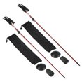 thumbnail image 1 of Uxcell Poteaux de Randonnée, Poteau de Randonnée Pliable 51 Pouces avec Panier à Boue, Lot de 2 Rouge, 1 of 5