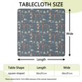 thumbnail image 2 of Washable Boho Floral Square Tablecloth 36x36 Inch with Elastic Hem for Various Table Settings, 2 of 6