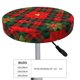 thumbnail image 4 of Disketp Christmas Plaid Flower Funda Redonda para Taburete, Funda de Cojín para Silla de Bar Suave y Elástica-13 inch, 4 of 7