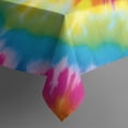 thumbnail image 4 of Colorful Rainbow Tie Dye Spiral Pattern Rectangle Tablecloth 60"x102",Waterproof Polyester Rectangle Table Cloth, Wipeable Spillproof Polyester Tablecloth for Dining, Camping, Indoor and Outdoor, 4 of 6