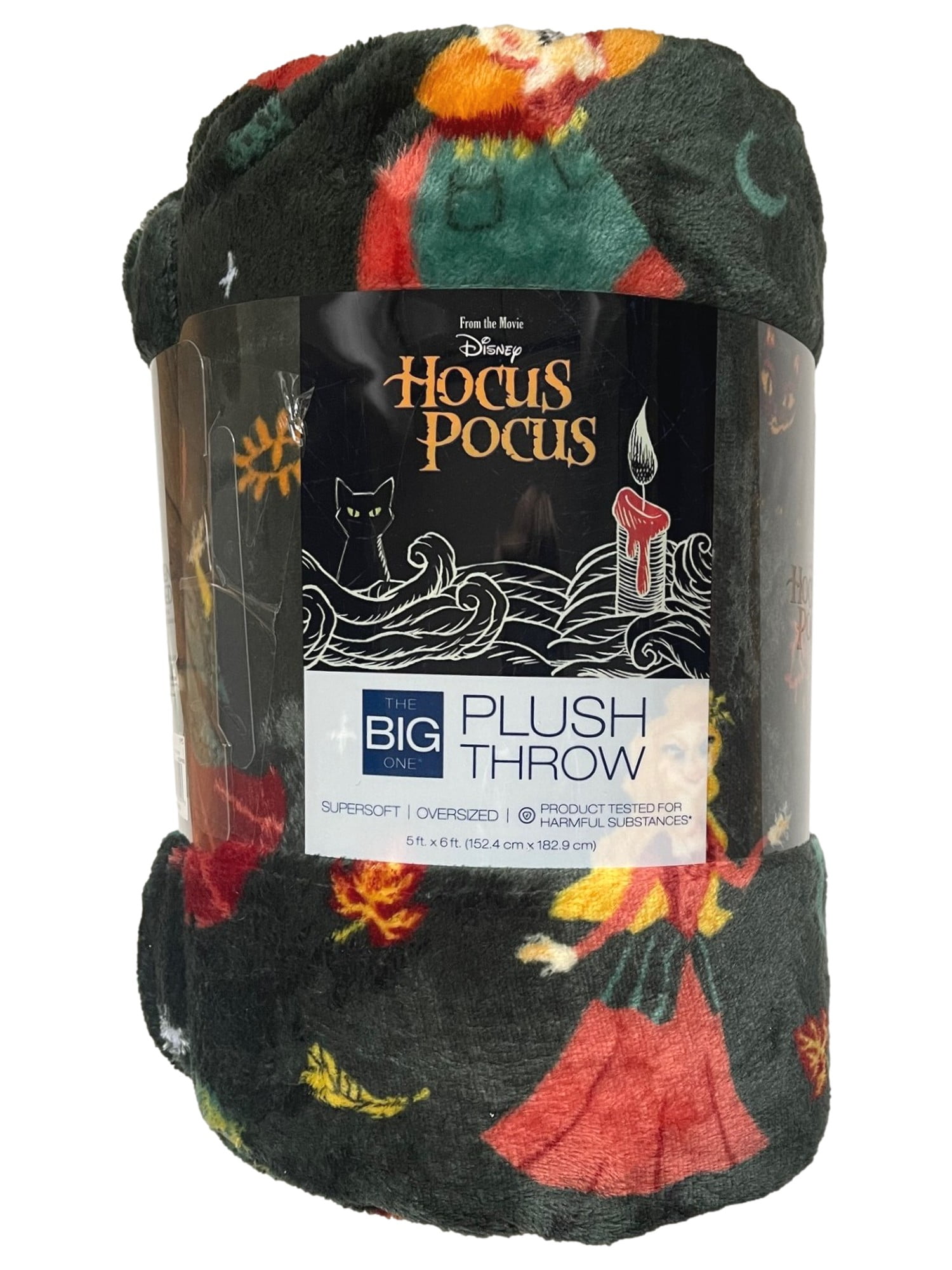 Big One Oversized Plush Emerald Green Hocus Pocus Throw Blanket 5' x 6'