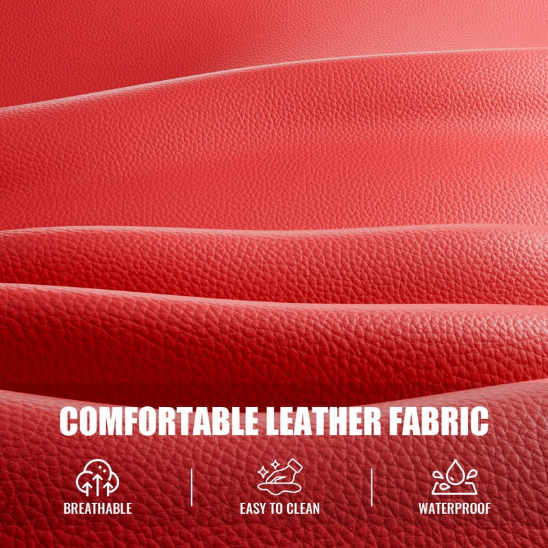Furmax Recliner Chair Pu Leather Single Sofa Home Theater Recliners with Lumbar Support for Living Room,PU Red