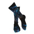 Adobk Cool Blue Light Wolf Print Knee High Socks Athletic Tube Socks