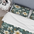 thumbnail image 4 of Designart "Tealvory Seabreeze Florals II" Floral Bedding Covert Set - Cottage Bed Set With 2 Shams, 4 of 5