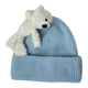 thumbnail image 4 of Gorro de invierno térmico, grueso, informal, suave y moderno, accesorio para disfraces de cosplay. Gorro de nieve. Azul claro, 4 of 9