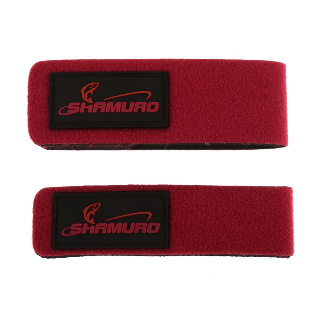 2pcs Banda de Cinturón Rojo Lazo Varilla Aparejos Atar Cañas Pesca Correa Soporte Soledad Banda de caña de pescar