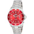 thumbnail image 1 of Invicta Montre à Quartz pour Homme en Acier Inoxydable 43mm, Argent/rouge (Modèle: 22048), 1 of 10