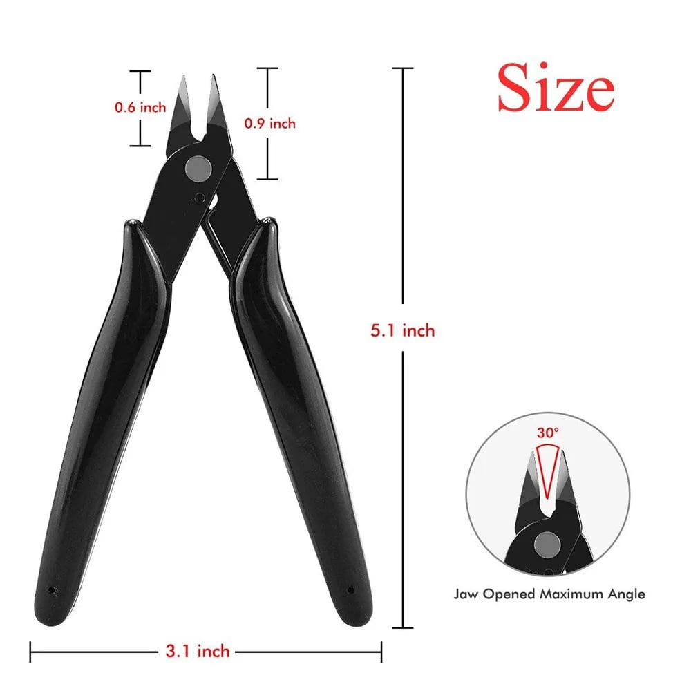 5" Plier Set Sale,Flush Cutters with Spring,Precision Wire Snip,Wire Cutters for Jewelry Making,Zip Tie ,Side Cut