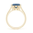 thumbnail image 2 of ANGARA Natural Oval Solitaire 7.2 ct London Blue Topaz Cocktail Ring in 14K Yellow Gold for Women (Size-14x10mm) | November Birthstone Jewelry for Women | London Blue Topaz Ring (Ring Size - 7.5), 2 of 10