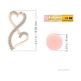 thumbnail image 3 of ANGARA Natural Diamond Double Heart Infinity Pendant in 14K Rose Gold for Women (Size-1mm| Color-K| Clarity-I3) | April Birthstone, Anniversary, Jewelry Gift for Women | Natural Diamond Necklace, 3 of 8