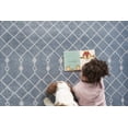 thumbnail image 6 of 7' X 9' Blue and Ivory Abstract Power Loom Washable Area Rug, 6 of 11