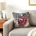 thumbnail image 2 of Violet Linen Seasonal Xmas Christmas Holiday Bliss Pattern, Polyester Tapestry Jacquard , Santa's Sleigh Ride, 18 Inch x 18 Inch, Decorative Throw Pillow Cover, 2 of 5