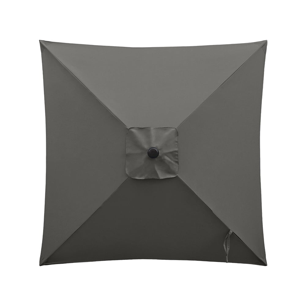 Ultrashades 6.5 ft Square Outdoor Patio Market Umbrella with Push Button Tilt and Crank Handle, Dark Grey