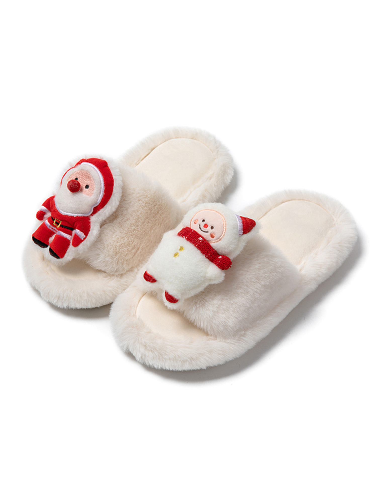 Daeful Womens Christmas Slippers Nonslip House Shoes Slip On Plush