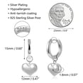 thumbnail image 5 of Lancharmed Silver Plated Stud Earrings,Separate Hearts Earring Gifts for Teen, 5 of 7