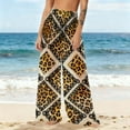 thumbnail image 2 of Tnhcen Bohemian Style 100% Polyester Chiffon Printed Lightweight Sun Protection Beach Cover - up Pants Wide - leg Trousers for Women S - 2XL, 2 of 7