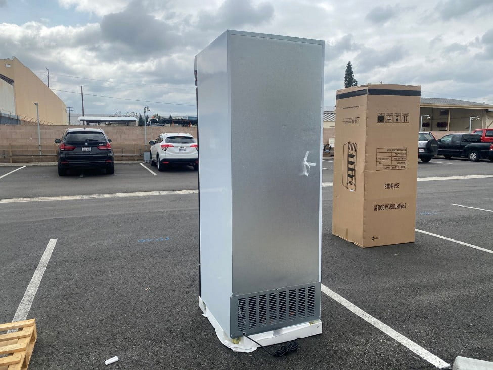 Cooler Depot 28 " Commercial Refrigerator 21cu.ft. Glass 1-Door Merchandiser Display Cooler Case Fridge Restaurant Kitchen Cafe NSF P600WBWM