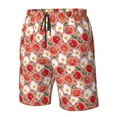 thumbnail image 6 of Uemuo Tomatoes Pattern Men's Swim Trunks Hawaiian Beach Bathing Suit Swimsuits Beach Quick-Dry Shorts with Pockets-Medium, 6 of 9