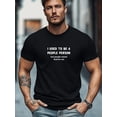 thumbnail image 2 of T-shirt pour Homme, Décontracté et Relax, Simple et Net, « I Used to Be a People Person » T-shirt Graphique d'Été Décontracté à Col Rond et Manches Courtes,, 2 of 5