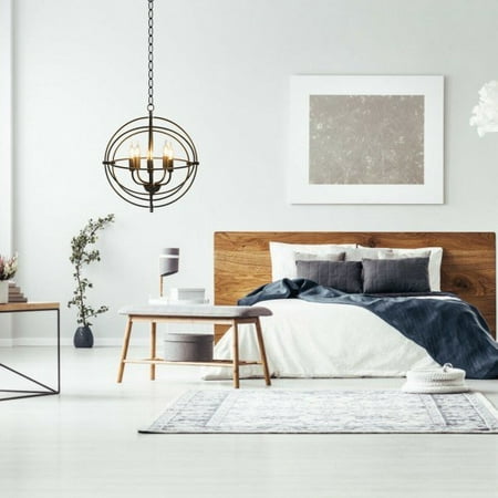 

LHCER 20 5 Lights Metal Chandelier with Pivoting Interlocking Rings