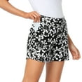thumbnail image 2 of HDE Women Chino Shorts 5" Inseam Summer Shorts Black White Blossom 26-28, 2 of 5