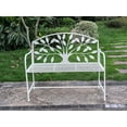 thumbnail image 1 of Metal Garden Bench Tree Pattern White, 1 of 1