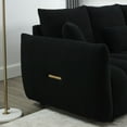 thumbnail image 6 of 82" Teddy Cloud Sofa Couch,  Comfy Deep Seat Modern Lounge Chair with 3 Back Pillows and 3 back Cushions,Upholstered 3-Seater Oversized Couch, Oversized Loveseat for Living Room Office, Black, 6 of 9