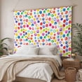 thumbnail image 3 of Colorful Polka Dot Large Tapestry for Bedroom Wall Hanging Tapestry, Watercolor Rainbow Polka Dots Ceiling Backdrop Tapestries Poster Blanket Wall Decor for Teens Room Living Room Dorm 86" x 104", 3 of 8