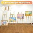 thumbnail image 4 of Yacona Easel Stand for Sign, Adjustable Metal Easels for Display with Adjustment Chain, Heavy Duty Poster Stand, for Wedding Sign, Poster, Painting, Displays, Gold, 4 of 7