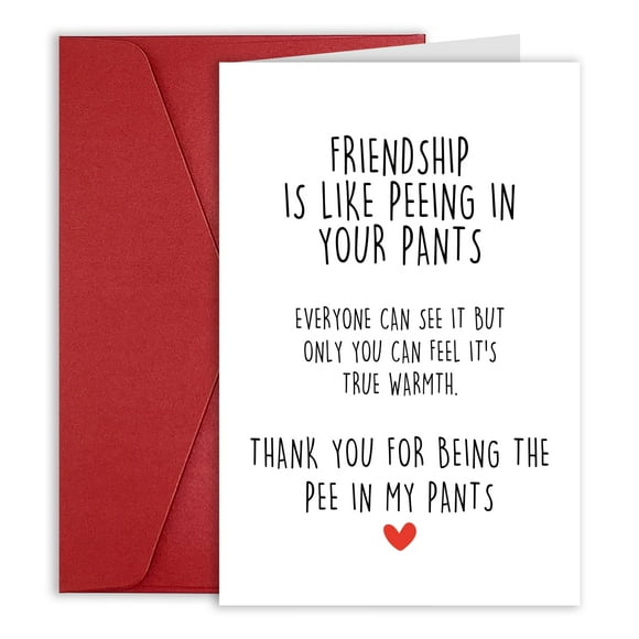 Bhiosng Tarjeta de cumpleaños divertida para mejor amigo, tarjeta del día de la amistad para hombres y mujeres, linda tarjeta Bestie, regalo de amistad para ella, tarjeta de agradecimiento de amistad