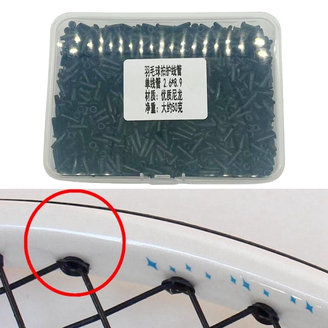 Arandelas duraderas para raqueta de bádminton, accesorios para encordar, equipo de reparación, Protector de cuerdas, ojales de raqueta de bádminton de para .6x8.9mm shamjiam Ojales de raqueta