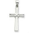 thumbnail image 4 of Primal Gold 14K White Gold Hollow Cross Pendant, 4 of 9