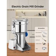 Grain Mill Grinder Electric 2500g, Swing Herb Mill Grinder for Dry Spice Herbs