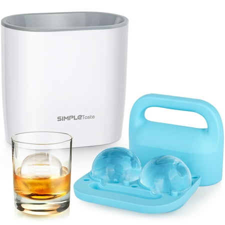

SIMPLETASTE Premium Clear Ice Ball Maker 2.36 Inch Large Ice Ball Maker Mold Plus 2 Ice Ball Storage Bags Pure Ice Balls for Whiskey Cocktails and Drinks Adopting BPA-Free Silicone