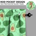 thumbnail image 5 of Green Avocados Kitchen Curtains Set with Fruit Pattern Tier and Valance, Kawaii Cute Avocado Print Light Filtering Drapes for Kitchen, Small Window or Balcony Decor, 5 of 6