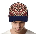 thumbnail image 4 of Light Beige and Red Baseball Cap Classic Golf Cap Soft Dad Hat Multicolor Adjustable Low Profile Hat Unisex, 4 of 6