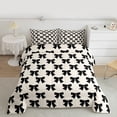 thumbnail image 6 of Manfei Cartoon Black Bow Bedding Comforter Set, Cute Ribbon Bow-tie Twin Comforter Sets, Teens Kids Girls Reversible Bedding Set, Luxury Bedroom Decor, 2-Piece, 6 of 9