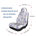 thumbnail image 3 of Uemuo Lavender Flowers Pattern Car Seat Covers for Front Seats Waterproof Seat Covers for Cars, Universal Auto Front Seats Protector Fits for Car-2 PCS, 3 of 6