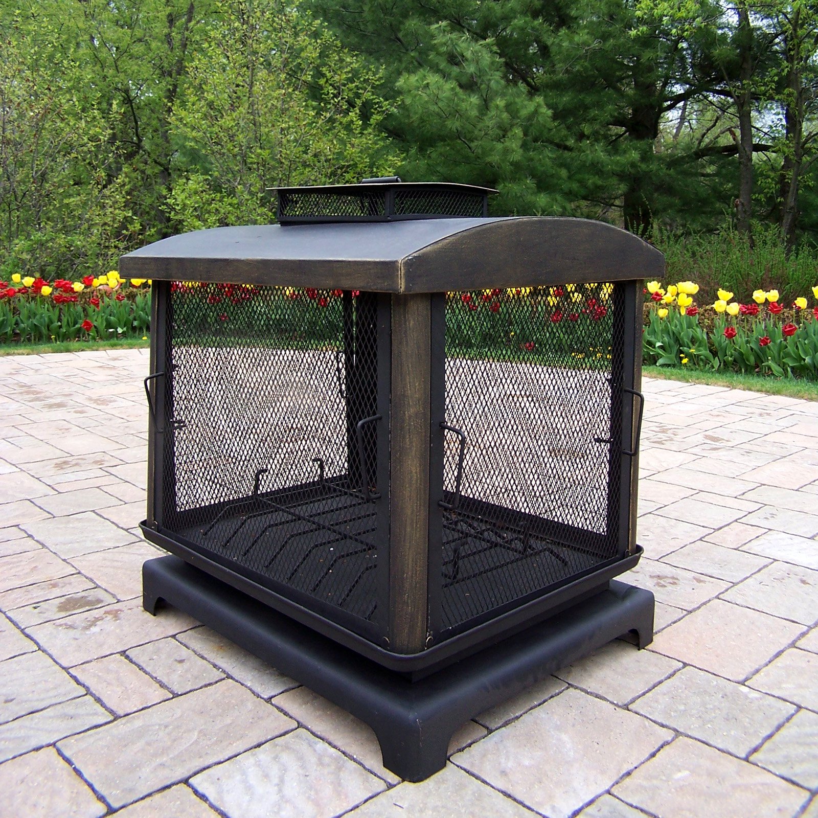 Oakland Living Black Outdoor Fireplace