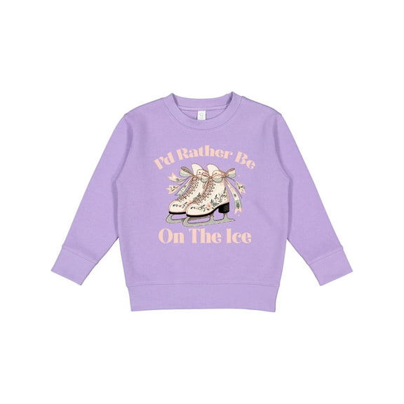 Inktastic Ice Skating Girls Figure Skater Id Rather Be on the Ice Toddler Sweatshirt