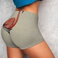 thumbnail image 4 of Lsque Flamingo Sitting On Chair Pattern High Waisted Biker Shorts for Women-Tummy Control Fitness Athletic Workout Running Yoga Gym Shorts,Moisture-Wicking-Medium, 4 of 9