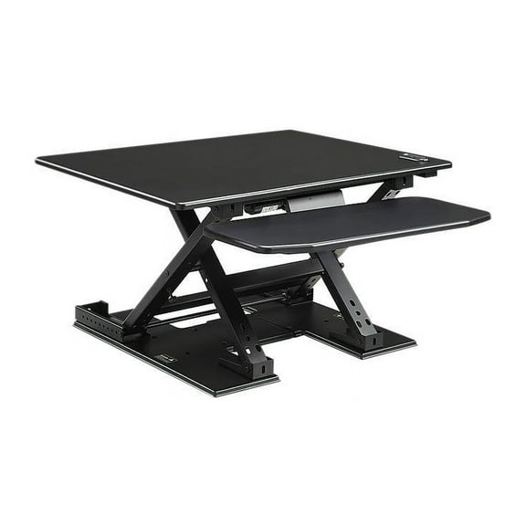 Lorell, LLR99552, Sit-to-Stand Electric Desk Riser, 1 Each, Black