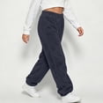 thumbnail image 3 of FAIWAD Kids Plush Pants Elastic Waist Solid Color Fleece Joggers Boys Girls Soft Warm Loungewear, 3 of 7
