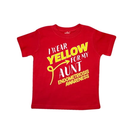 

Inktastic I Wear Yellow for My Aunt- Endometriosis Awareness Gift Toddler Boy or Toddler Girl T-Shirt