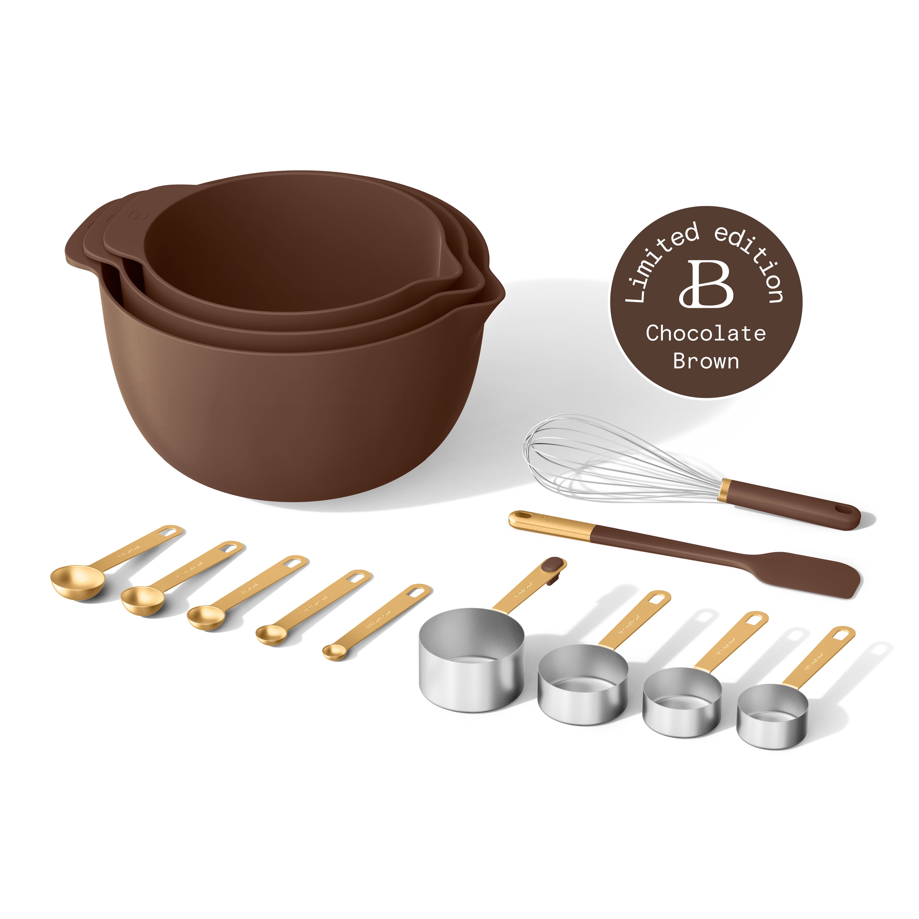 Beautiful 14-Piece Mix & Measure Set, Chocolate by Drew Barrymore
