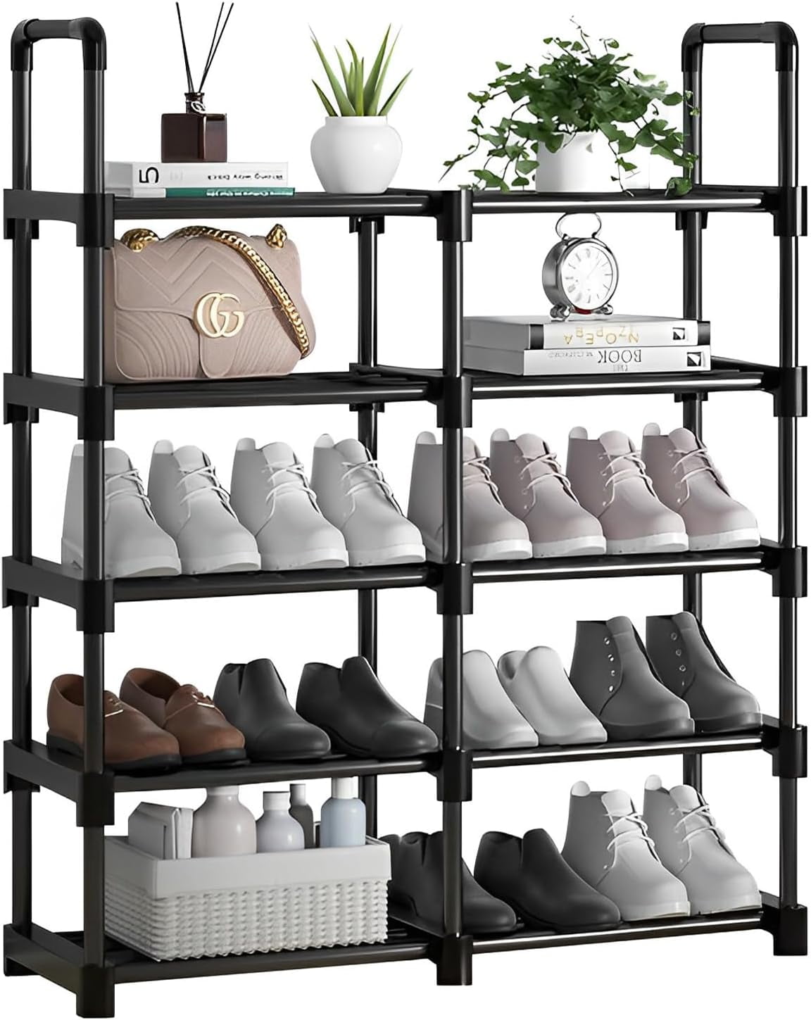 Shoe Rack 5 Tiers Tall Shoe Rack for Entryway 20 Pairs Shoe and Boots